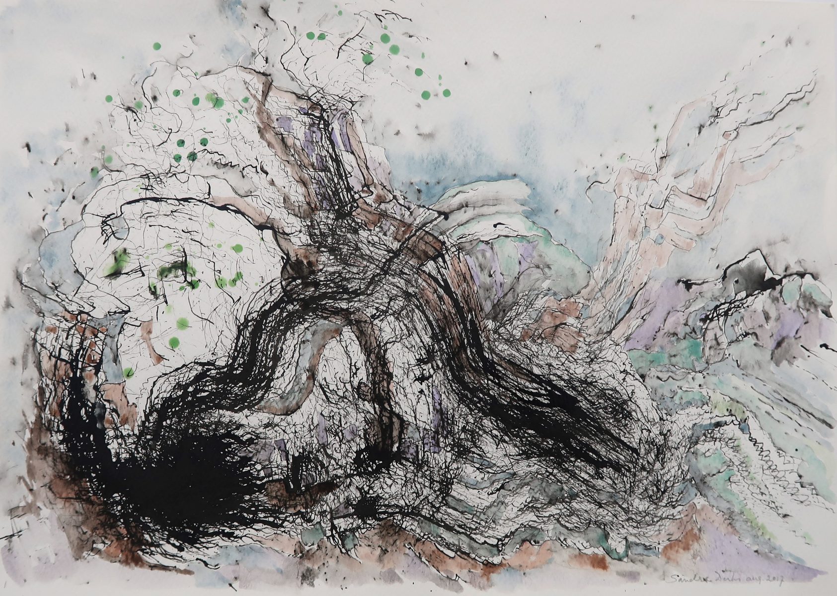 Sandra Derks,watercolor/ink,2018